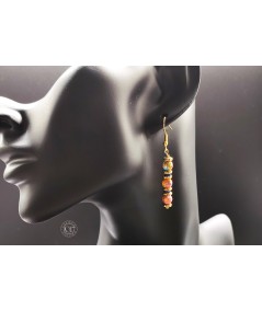 PENDIENTES DORADOS DE CERÁMICA MULTICOLOR