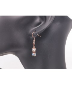 Pendientes Cristal Gris y Azul