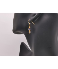 Pendientes Cristal Azul Oscuro