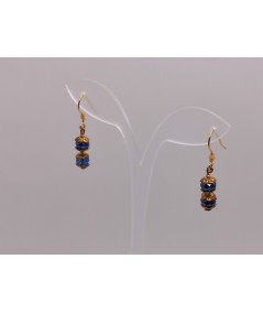 Pendientes Cristal Azul Oscuro