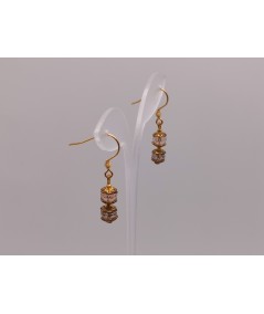 Pendientes de Cristal Beige Claro