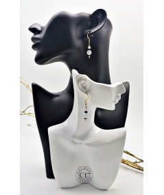 PENDIENTES DE AGATA AZUL Y AMAZONITA
