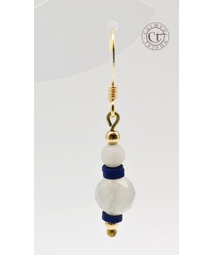 PENDIENTES DE AGATA AZUL Y AMAZONITA