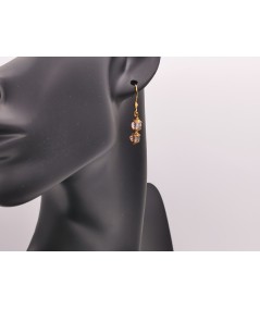 Pendientes de Cristal Beige Claro
