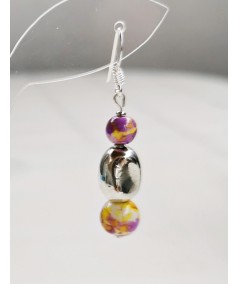 Pendientes de cerámica de colores y zamak