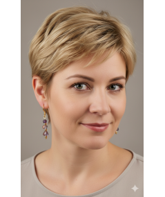 PENDIENTES DORADOS DE AMATISTA