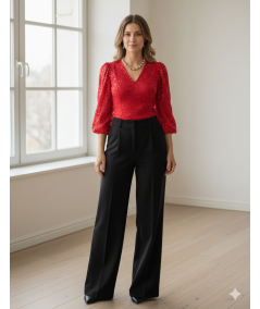 CONJUNTO DE COLLAR Y PENDIENTES DE CUARZO Y PERLAS DE CRISTAL